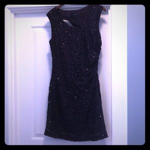 Purple sequin party dress